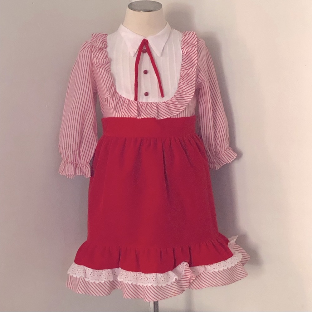 Vintage Girls Holiday Party Dress ❤️🤍❤️